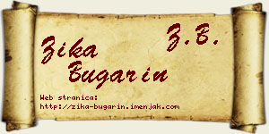 Žika Bugarin vizit kartica